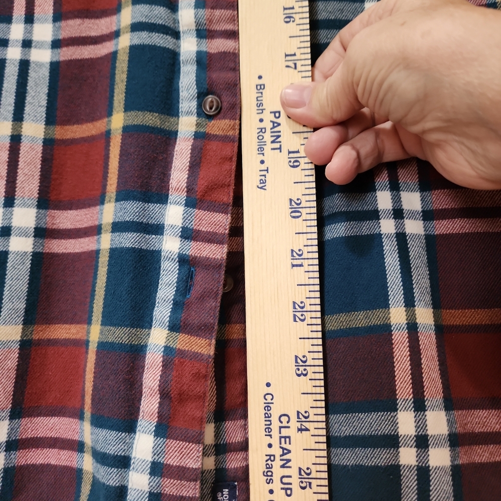 North face men plaid button up flannel shirt long sleeve medium - Picture 9 of 9